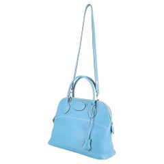 Bolide Handbag Hermes Epsom Leather Blue
