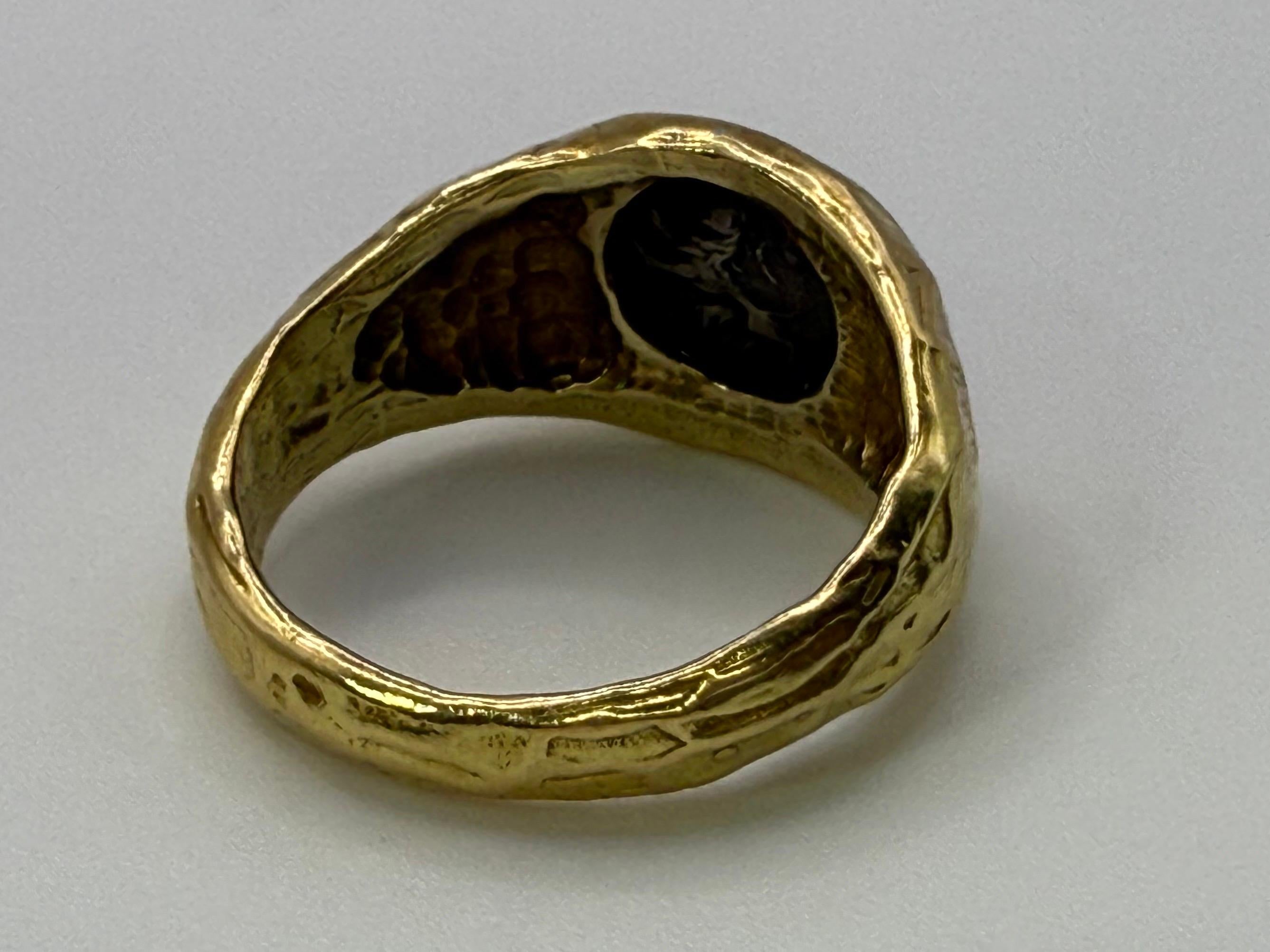 Bolivia Coin yellow ring 18KT gold handmade ring custom For Sale 2