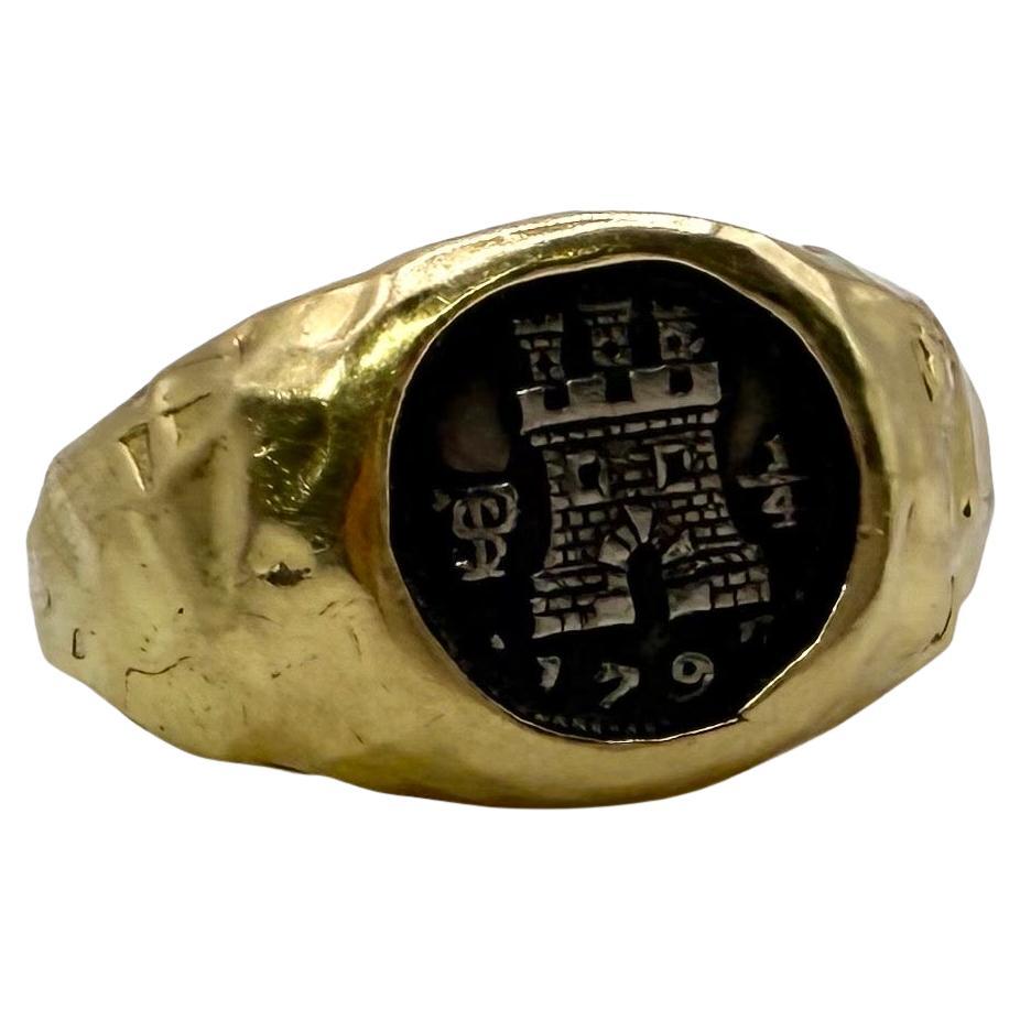 Bolivia Coin yellow ring 18KT gold handmade ring custom