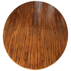 Bolivian Rosewood Center Hall or Dining Table with Organic Curved Base
