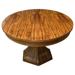 Bolivian Rosewood Center Hall or Dining Table with Organic Curved Base