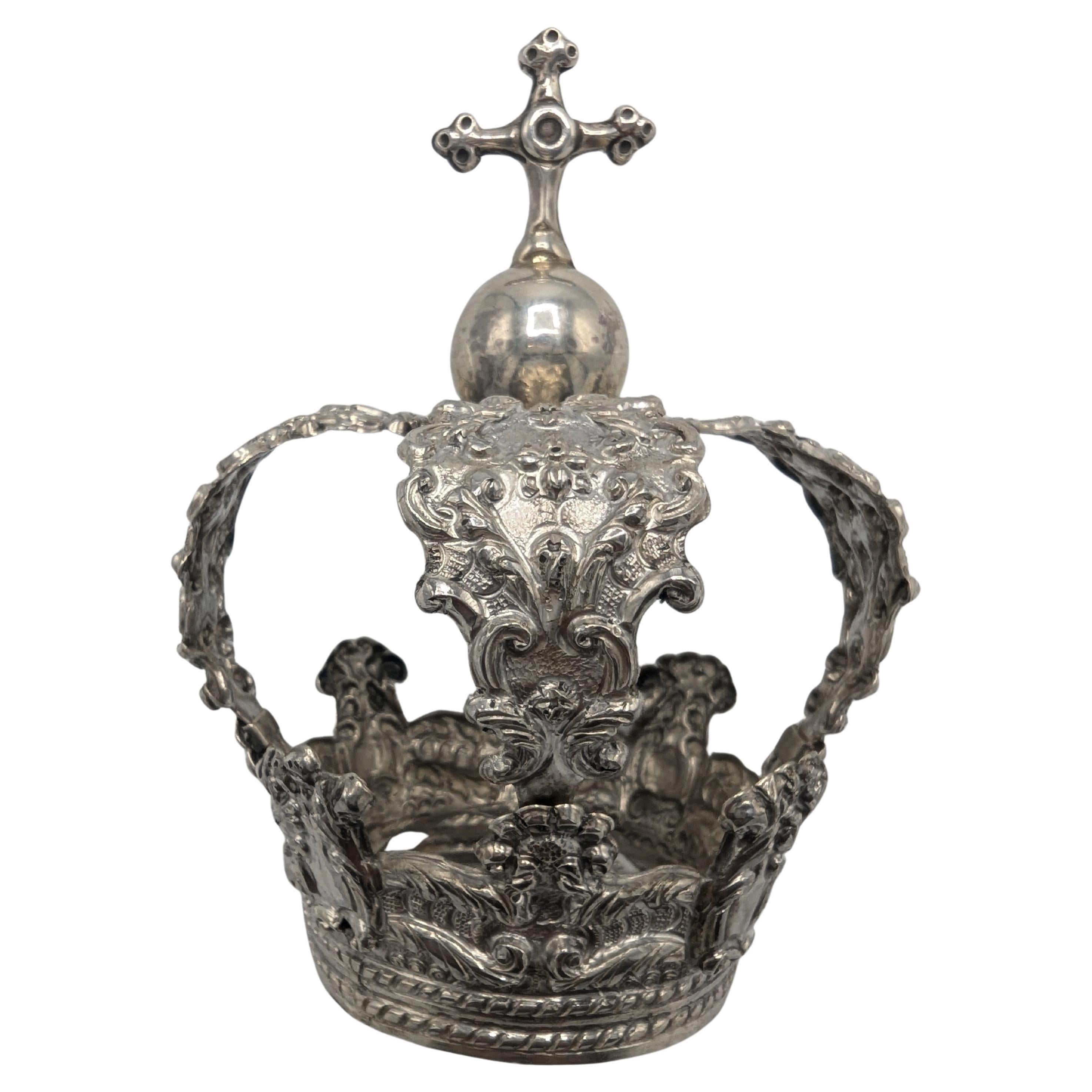 Couronne bolivienne en argent sterling en vente