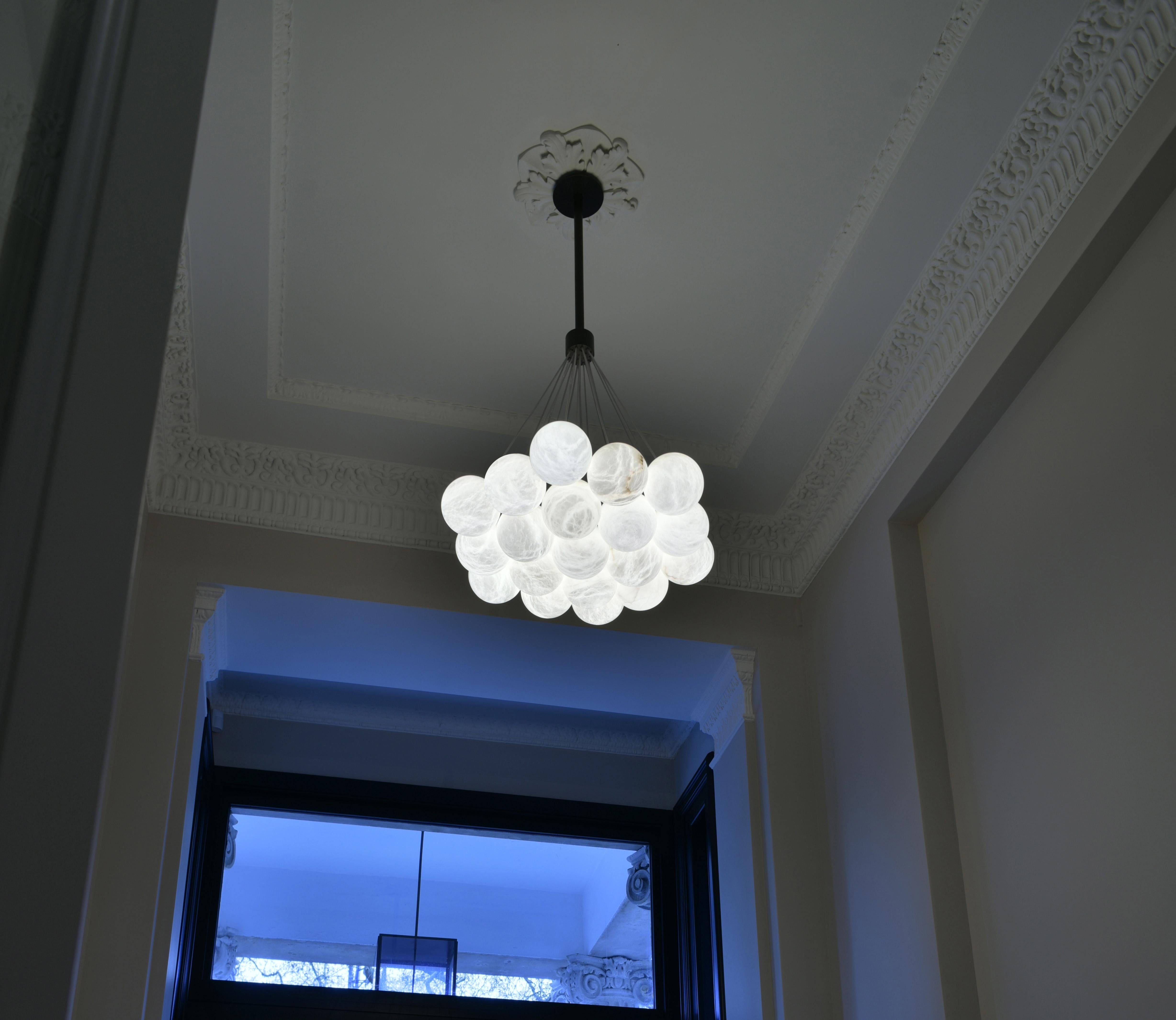 alabaster chandelier modern