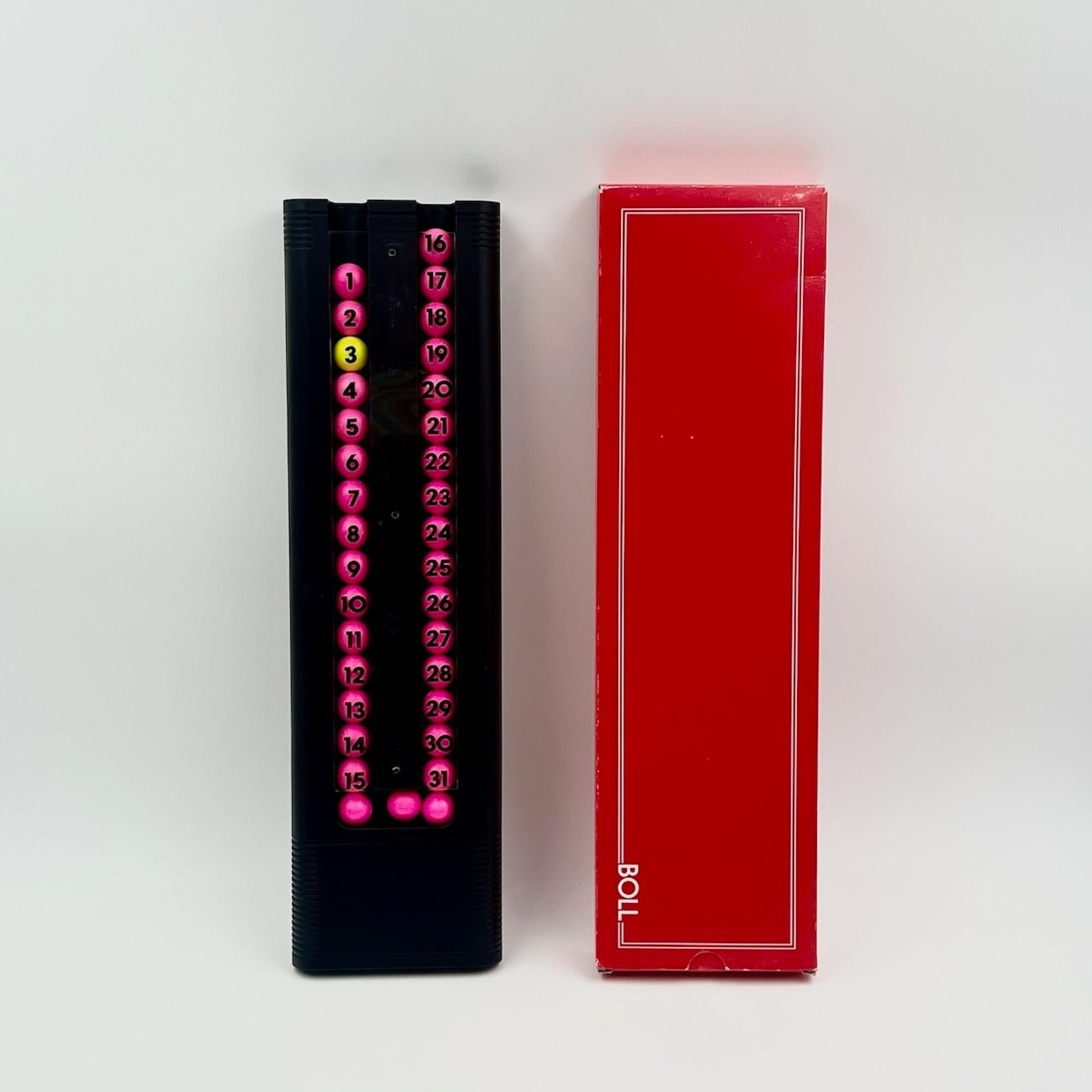 Minimalist 'Boll' Perpetual Wall Calendar by Mario Bettucci - Rare 80s Italian Design Icon