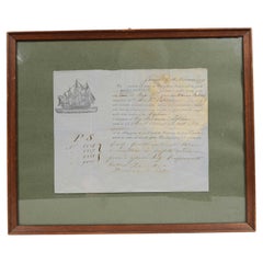 Bolla di trasporto marittimo su carta del 15 octobre 1873, da Genova a Cagliari