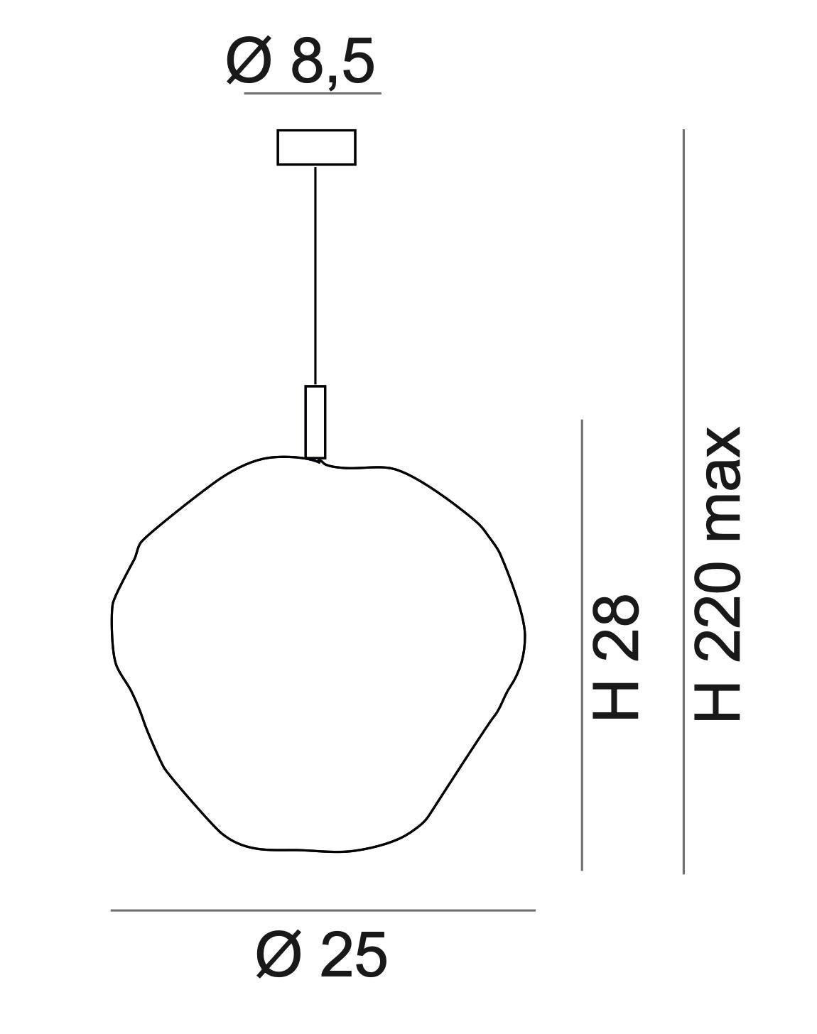 Mid-Century Modern Bolla Pendant by Fabio Ltd For Sale