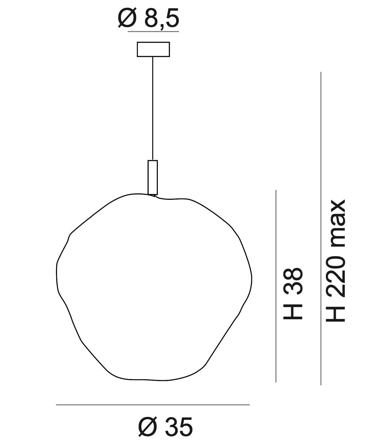 Modern Bolla Pendant by Fabio Ltd For Sale