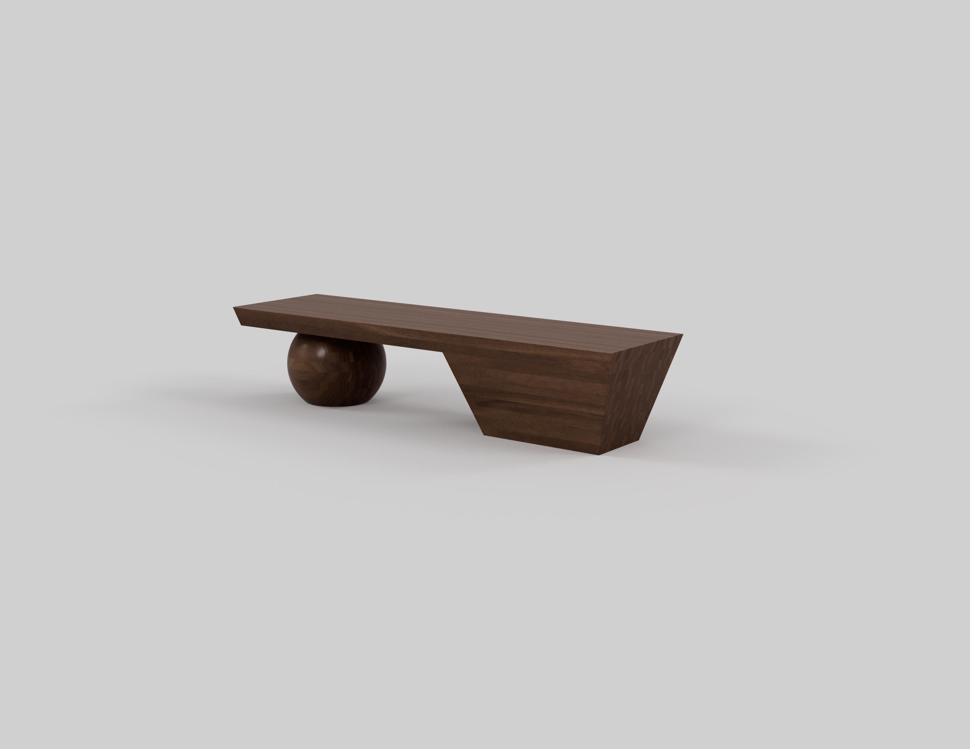 Hand-Crafted Bollbänk Mahogany Bench by Johan Wilén For Sale