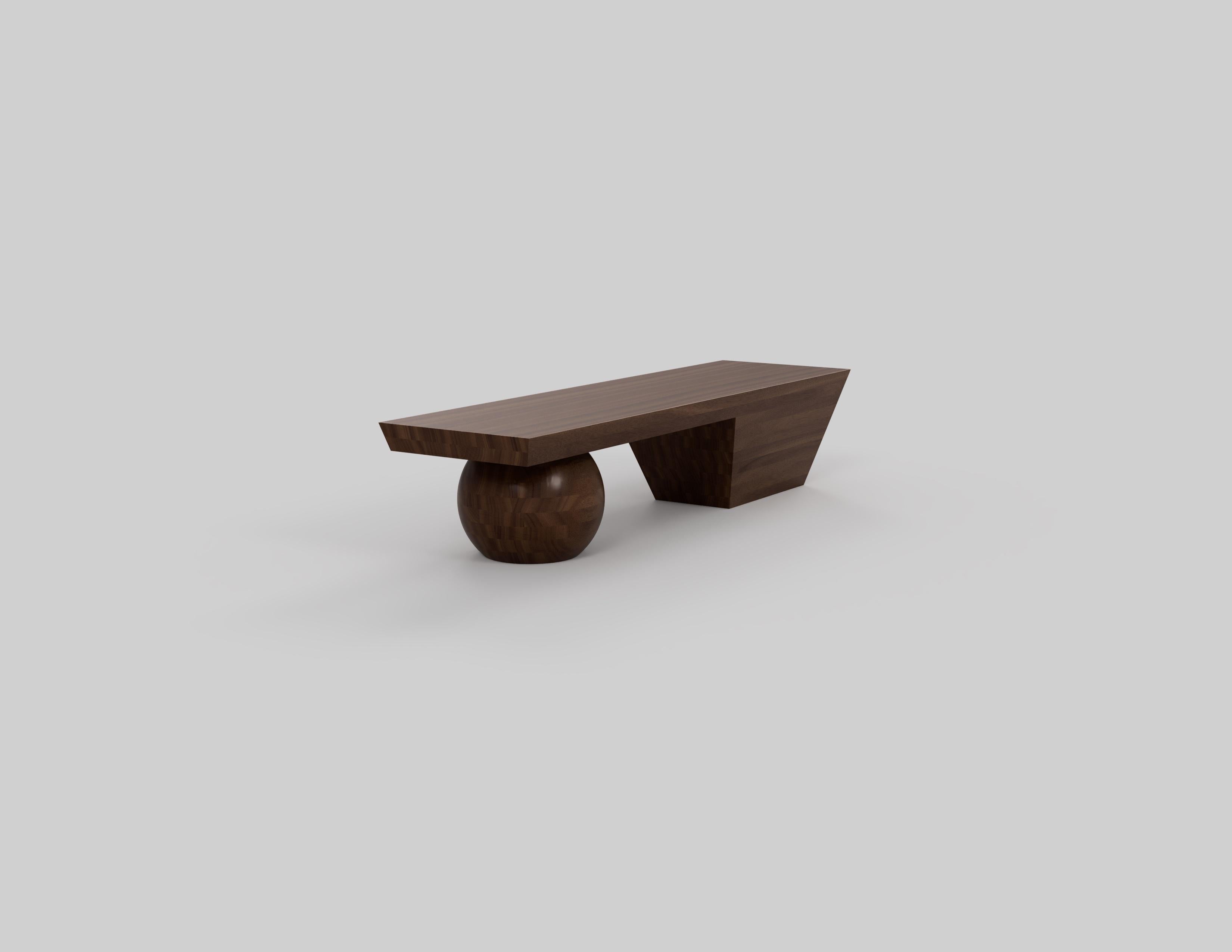 XXI secolo e contemporaneo Bollbänk Mahogany Bench by Studio TOOJ in vendita