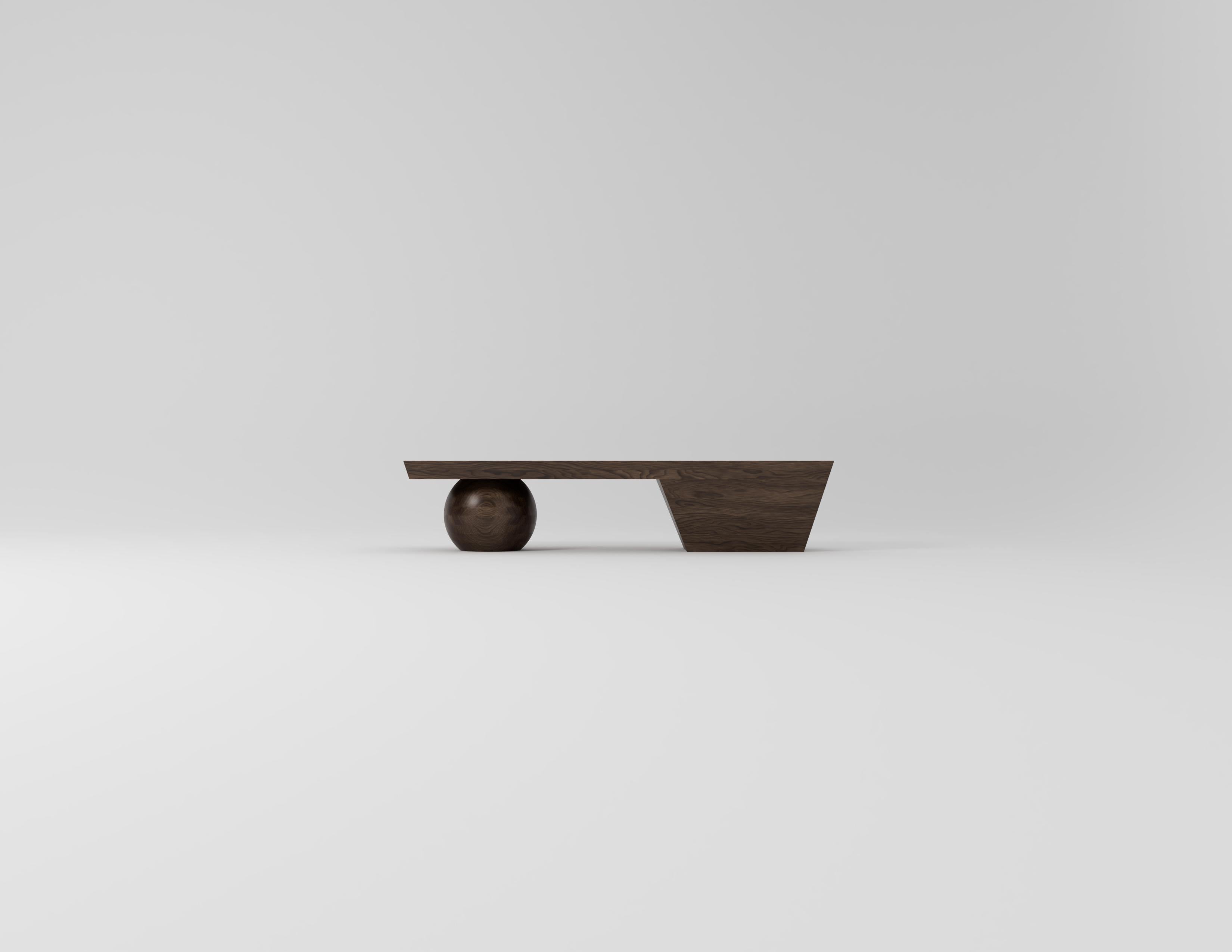 Bollbänk Walnut Bench by Studio TOOJ
Designed by Johan Wilén
Dimensions: D 55 x W 200 x H 43 cm.
Materials: Walnut wood.

A true testament to the designer’s signature style, redefining what we understand as the beauty of simplicity. Exquisite solid