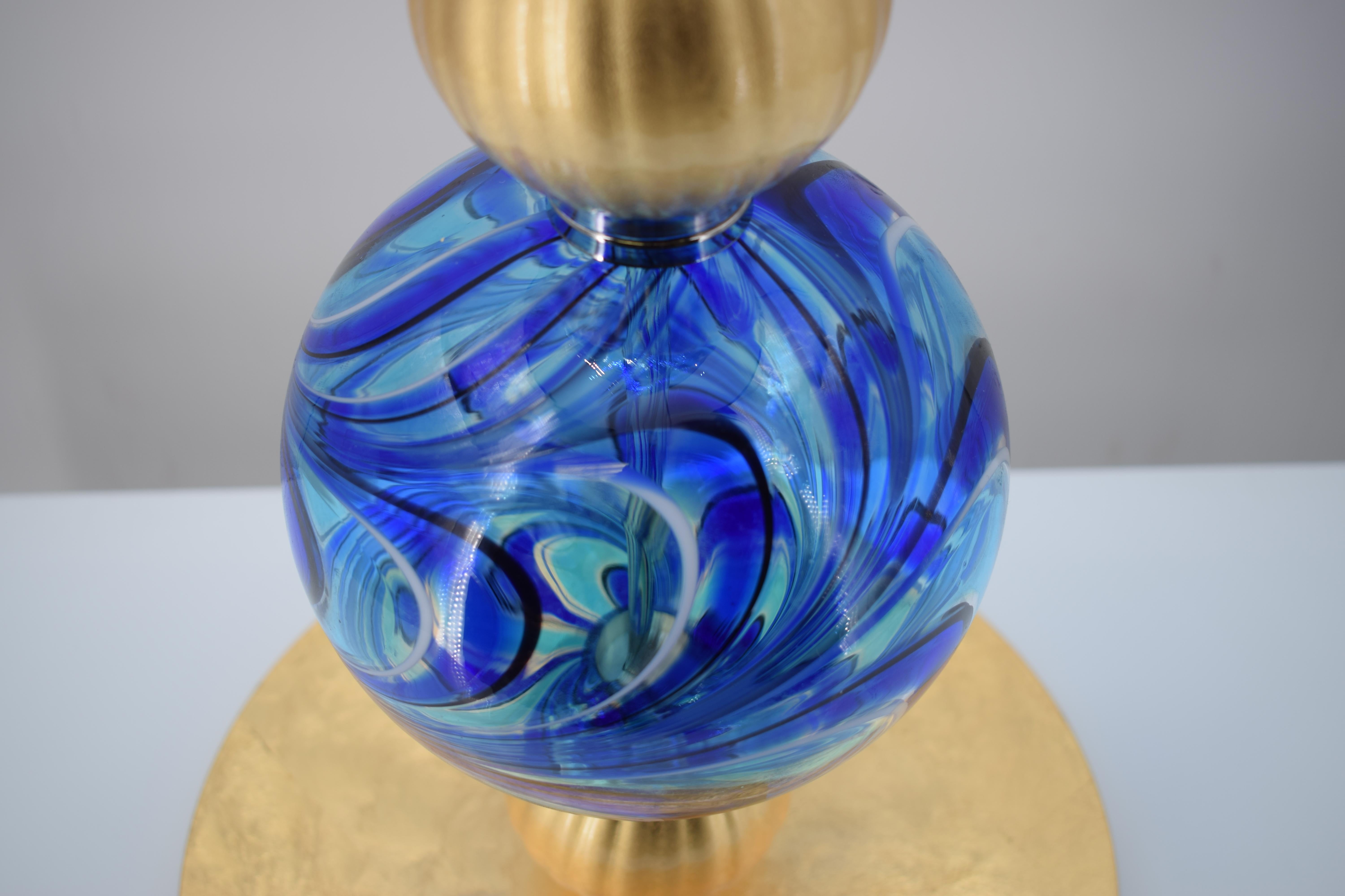 Art Glass Bolle Blue