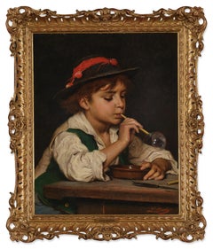 "Soap Bubbles," Luigi Bechi (1830-1919)