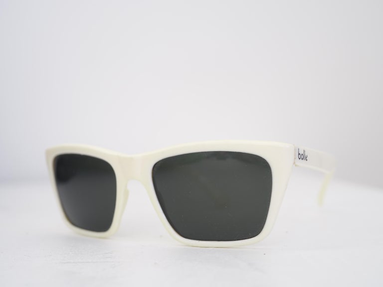 Bollé vintage white sunglasses For Sale at 1stDibs