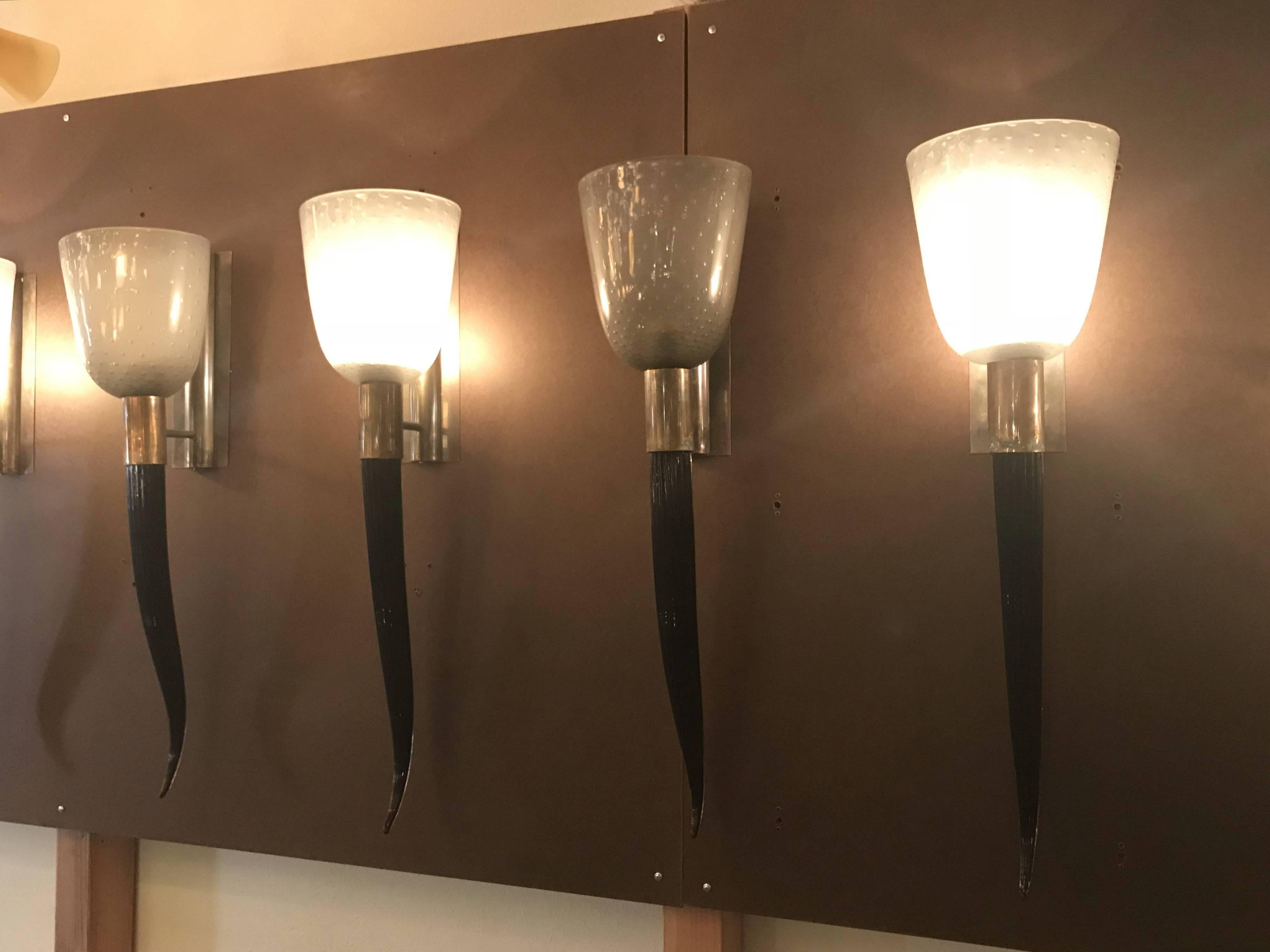 Modern Five Bollicine Torch Sconces by Fabio Ltd