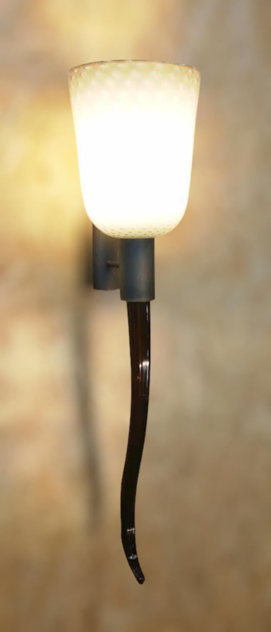 Italian Bollicine Torch Sconce by Fabio Ltd For Sale