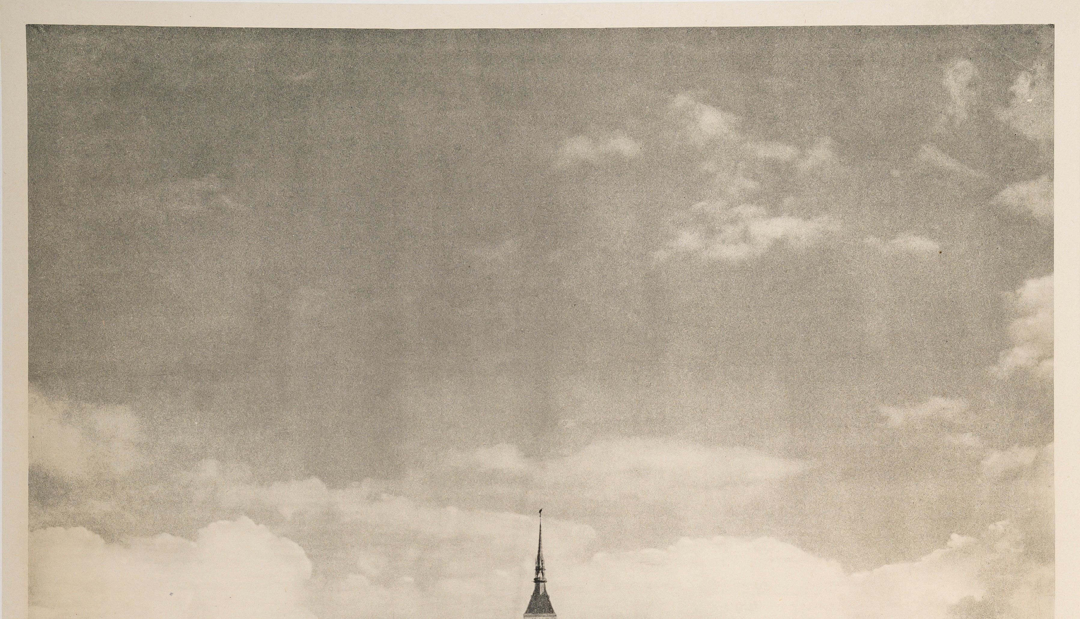 Cartel encargado por el gobierno francés para promover el turismo en Francia, en particular hacia el Monte Saint Michel. 

Artista: Fotografía de Bollinger A.
Título El Monte Saint Michel - Francia
Fecha: hacia 1950
Tamaño (an x al): 62,7 x 98,5 cm