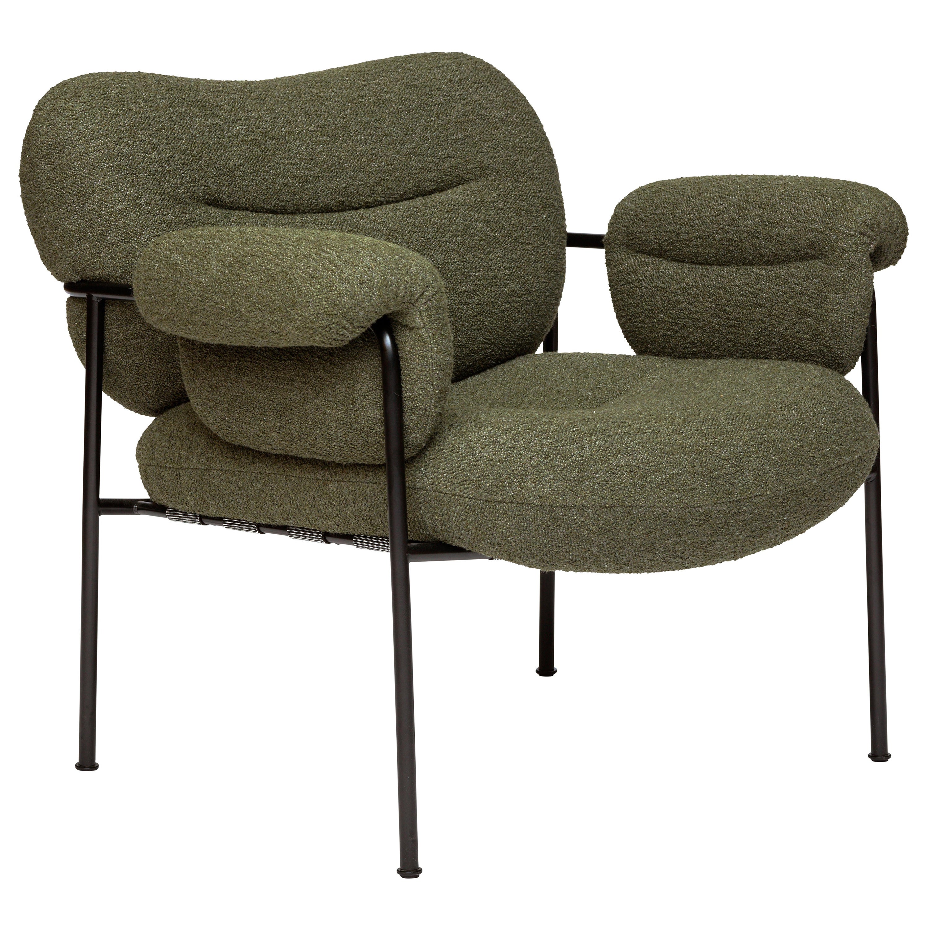 Bollo-Sessel von Fogia, Barnum Pine 09, schwarzer Stahl im Angebot