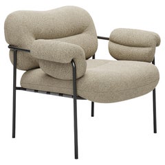 Bollo Armchair by Fogia, MainlineFlax 20, Black Steel