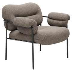 Bollo Armchair by Fogia, MainlineFlax 26, Black Steel