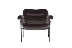 Bollo-Sessel von Fogia, Ritz-Stein, schwarzer Stahl