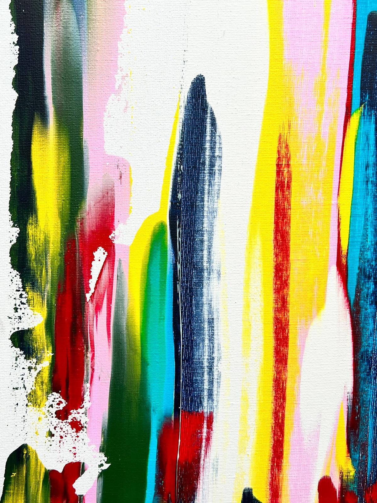 Colorful Abstract
by Bolly Frost
Acrylic painting on canvas 
signed
painting: 20 x 18 inches  

Superb original modern abstract portrait painting by the rising contemporary British painter, Bolly Frost . Incredible infusion of colours, blurred