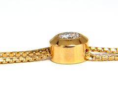 Bolo Adjustable Necklace .30 Carat Natural Diamonds 14 Karat