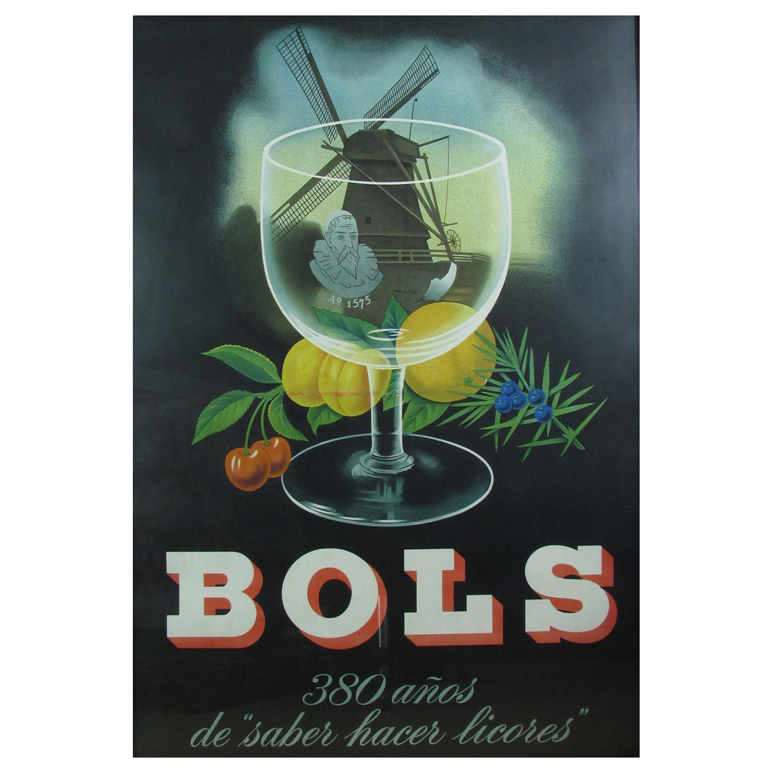 Bols "380 Anos de Saber" Advertising Poster For Sale