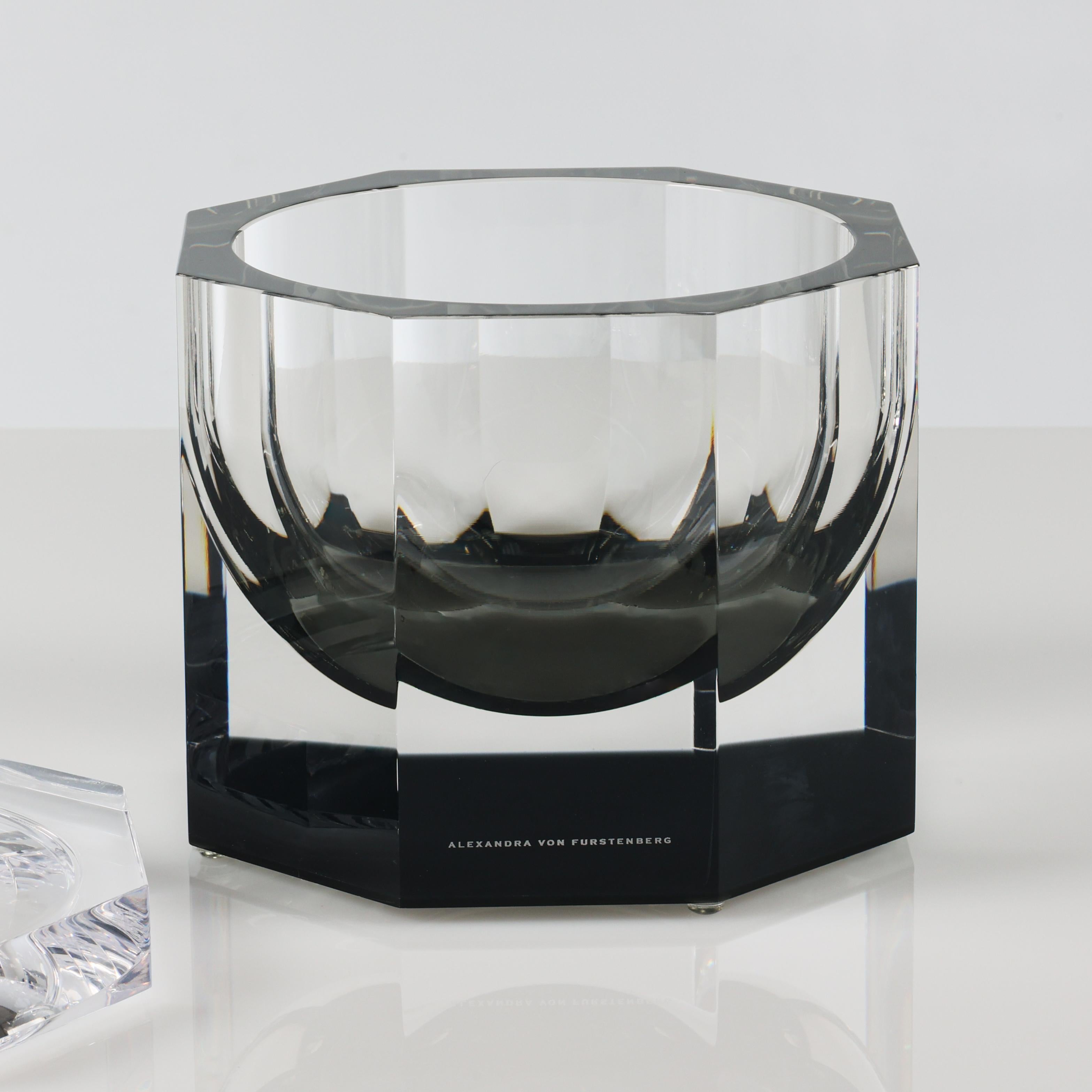 Beveled Bolt Jar in Slate Grey By Alexandra Von Furstenberg For Sale
