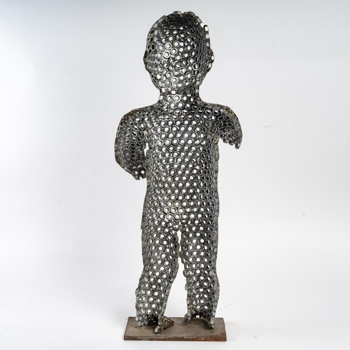 Bolt Sculpture of a Child, 20th Century In Good Condition In Saint-Ouen, FR