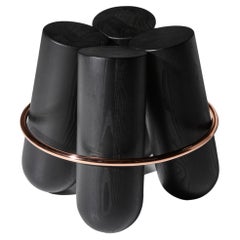 Bolt Stool, Black and Copper Ring, by Note Design Studio for La Chance