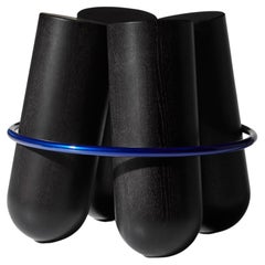 Bolt Stool, Black and Lazer Blue Ring, by Note Design Studio for La Chance