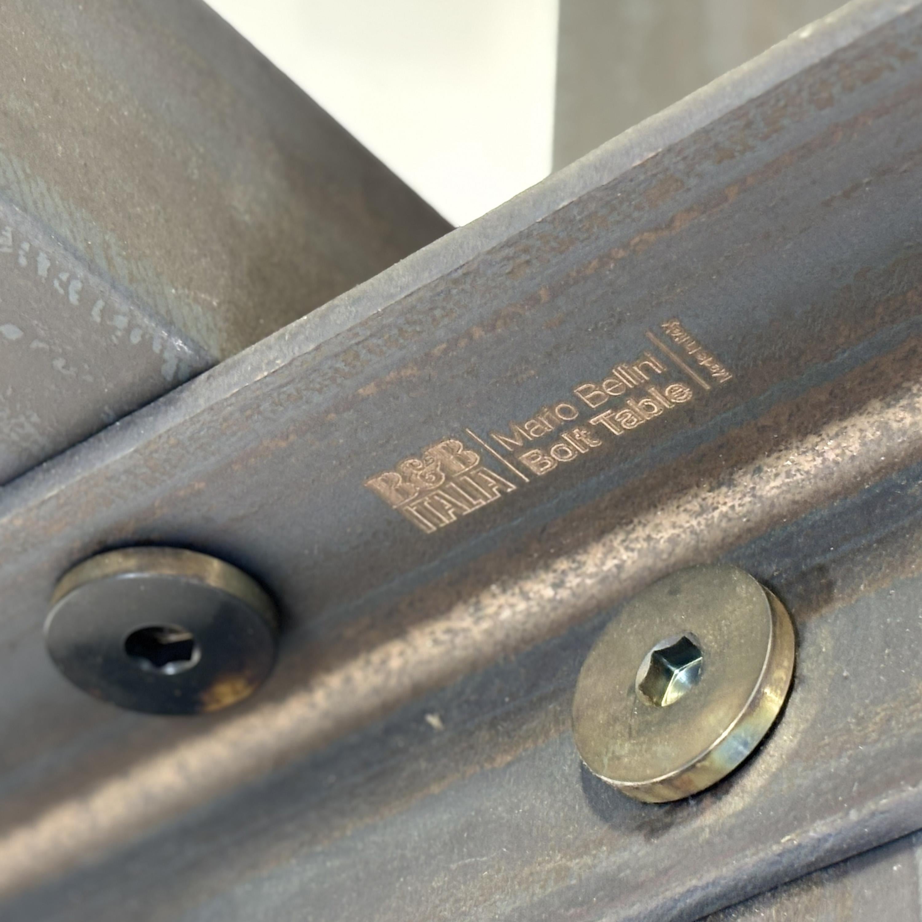 Steel Bolt Table by Mario Bellini For Sale