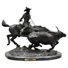 "Bolter" After C.M. Russell Bronze Lost Wax Casting Statue Western Cowboy
