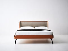 Bolzan Gabri Leather Bed by Matteo Zorzenoni