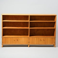 Boman Functionalist Bookcase in Birch and Elm, 1940s, Finland