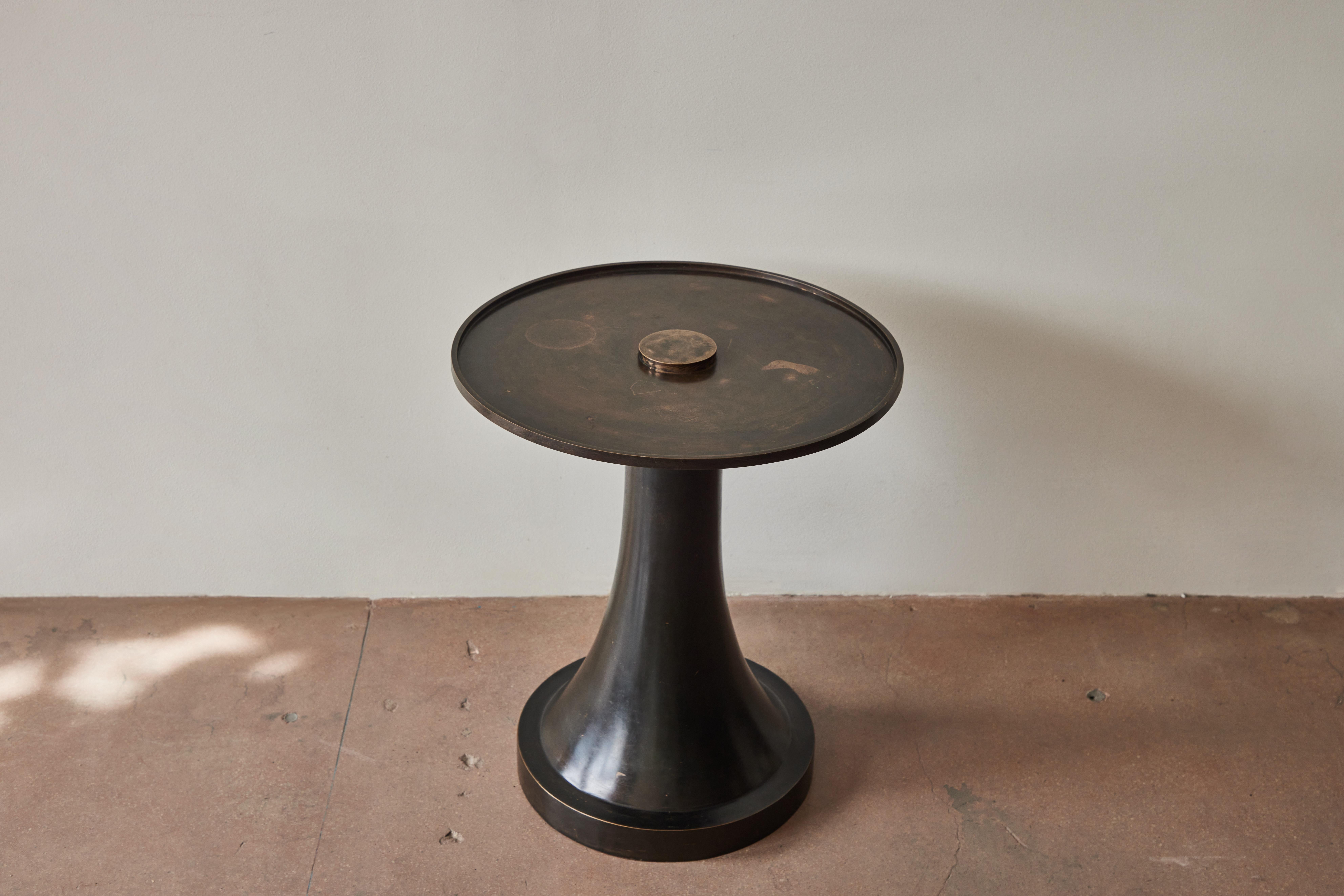 Bomarzo side table in solid bronze with black patina finish designed by Eric Schmitt for Christian Liaigre. Impressed marks ES POUR C. LIAIGRE. Made in France circa 2013

Biography via Galerie En Attendant les Barbares:

“My work is the