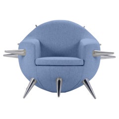 Bomb Light Blue Armchair By Simone Micheli
