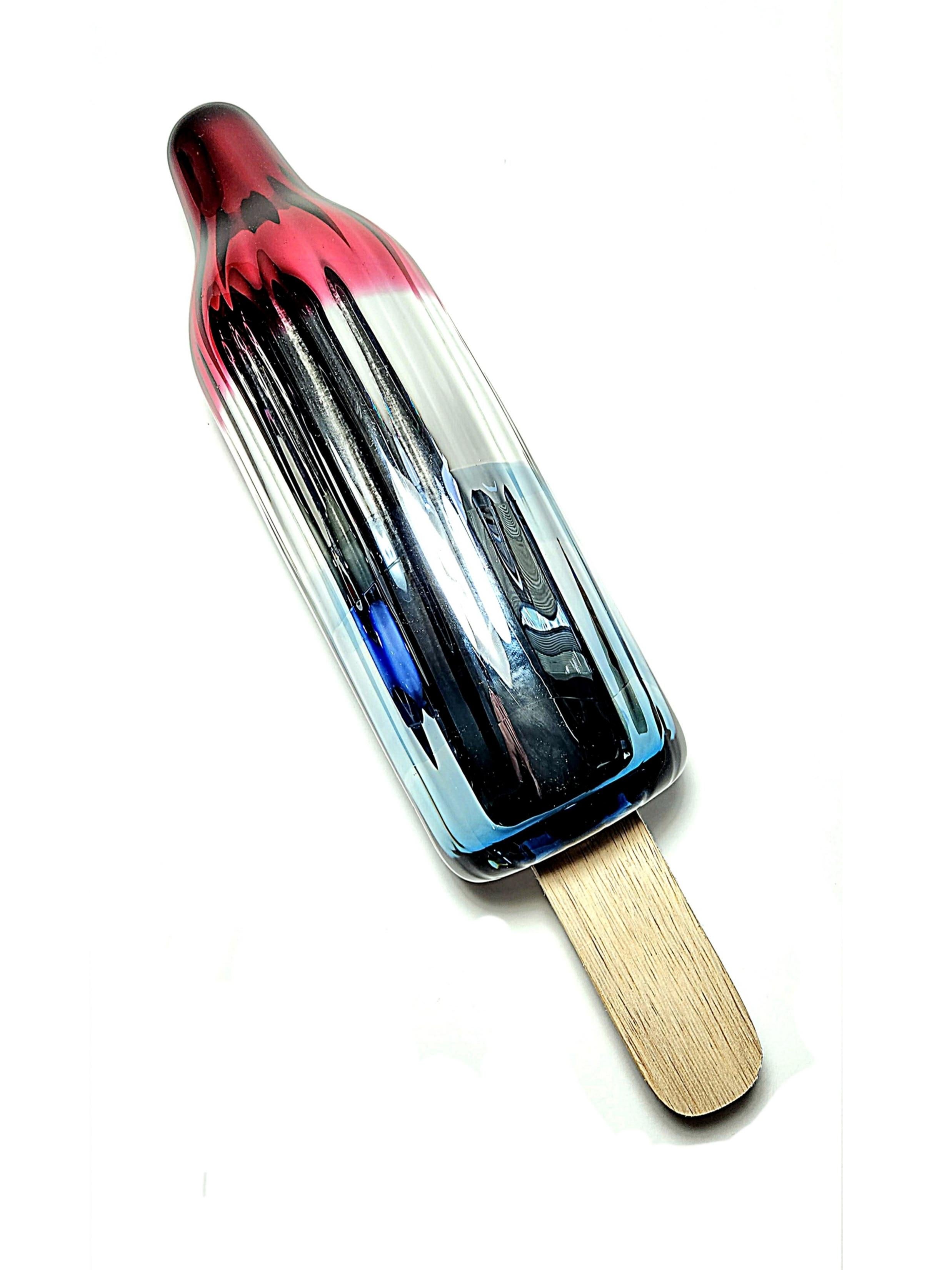 Bomb Pop - Handgefertigtes modernes Glas-Skulptur-Objekt (Moderne) im Angebot