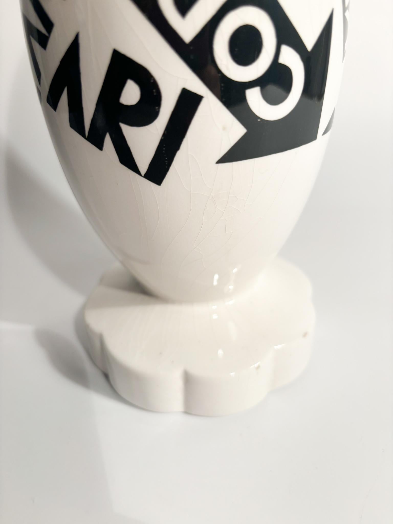 Ceramic Bomba Vase for Campari by Matteo Thun and Fortunato Depero from 1987