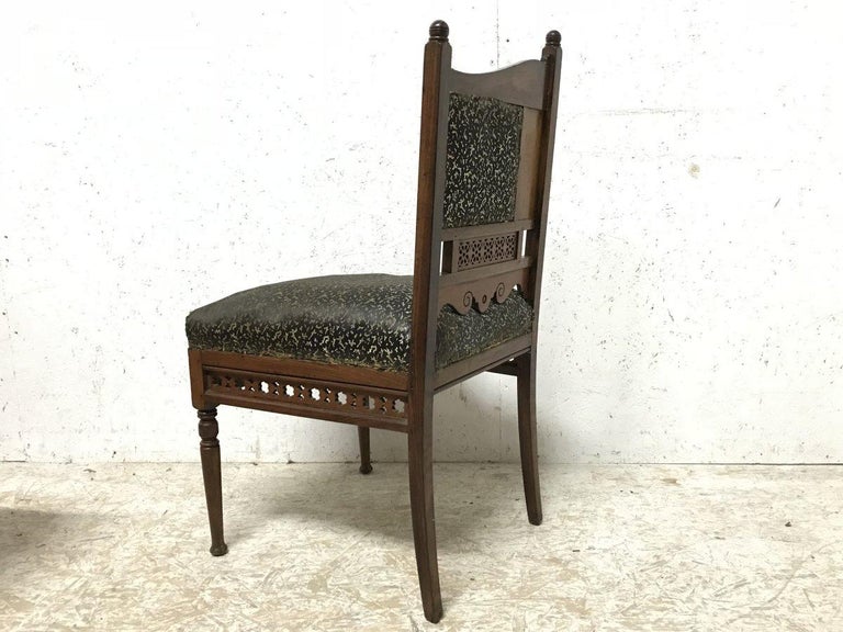 Bombay Art Furniture AngloJapanese Side Chair with a Lacquer Floral