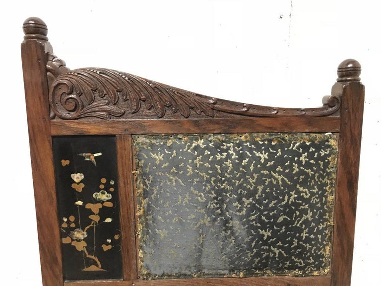 Bombay Art Furniture AngloJapanese Side Chair with a Lacquer Floral