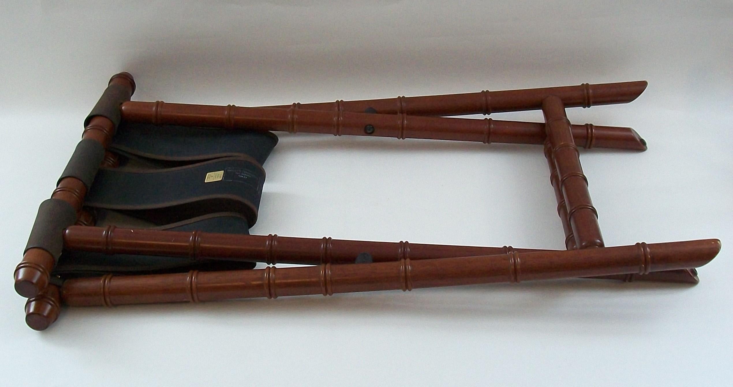 BOMBAY CO. Butler's Tablett-Tischsockel aus Kunstbambus im Vintage-Stil - USA - ca. 1990er Jahre im Angebot 2