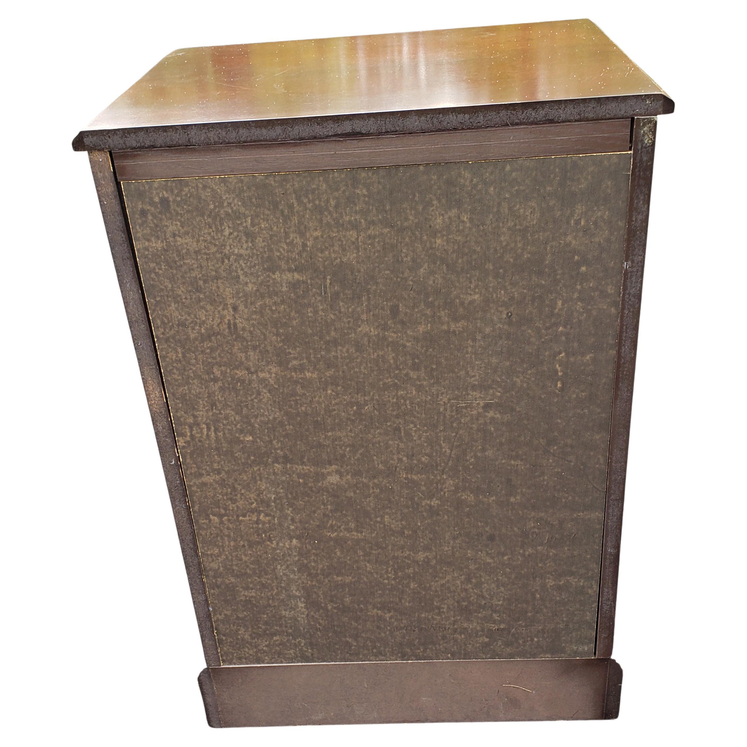 Late 20th century Chippendale Mahogany Two-Drawer Filing Cabinet by the Bombay Furniture Company. Filing cabinet measures 20