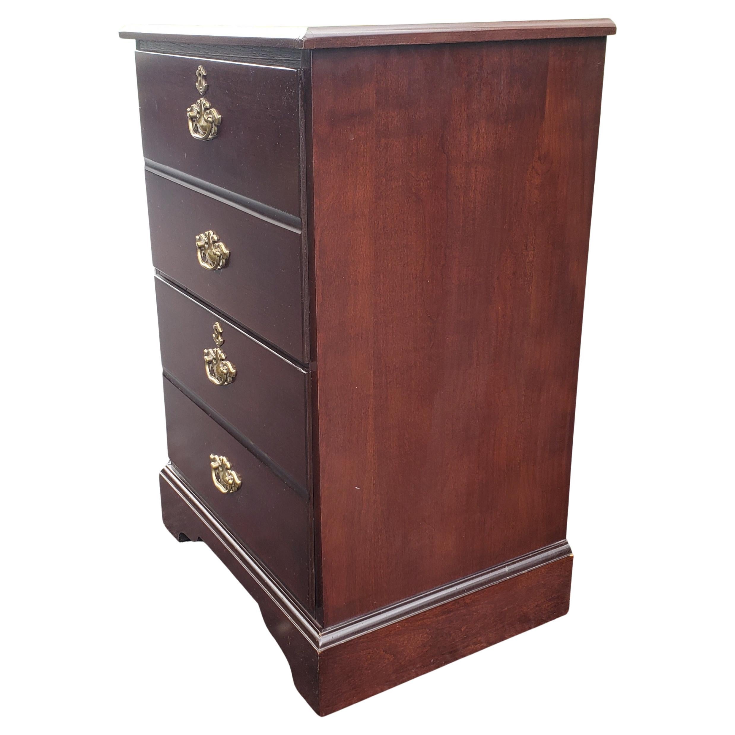 Stained Bombay Furniture Late 20th Century Chippendale Mahogany 2-Drawer Filing Cabinet