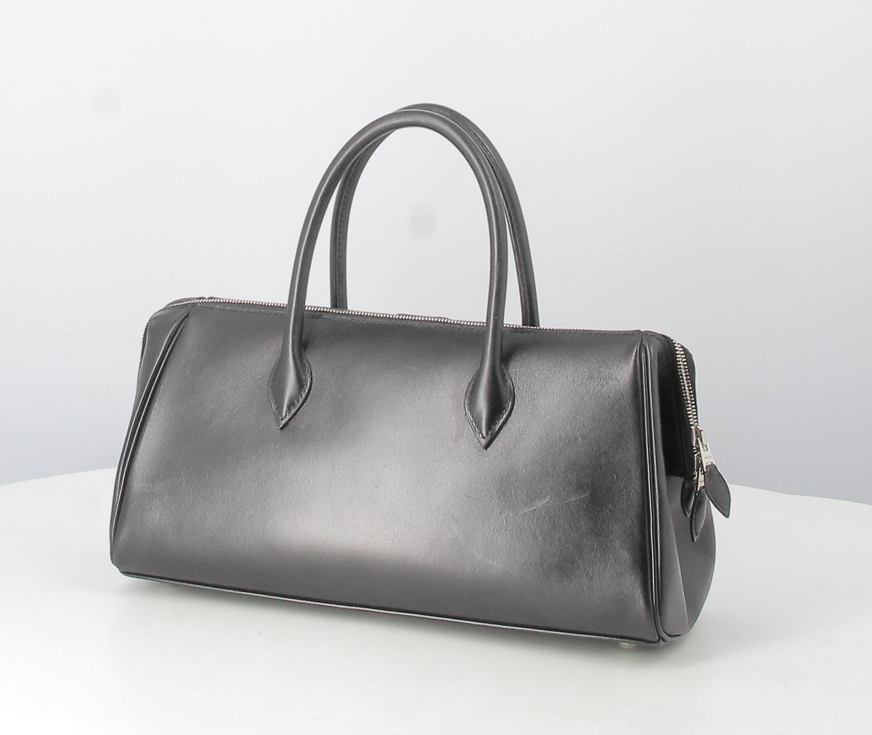 Bombay Hermes Handbag Black leather  In Good Condition For Sale In PARIS, FR