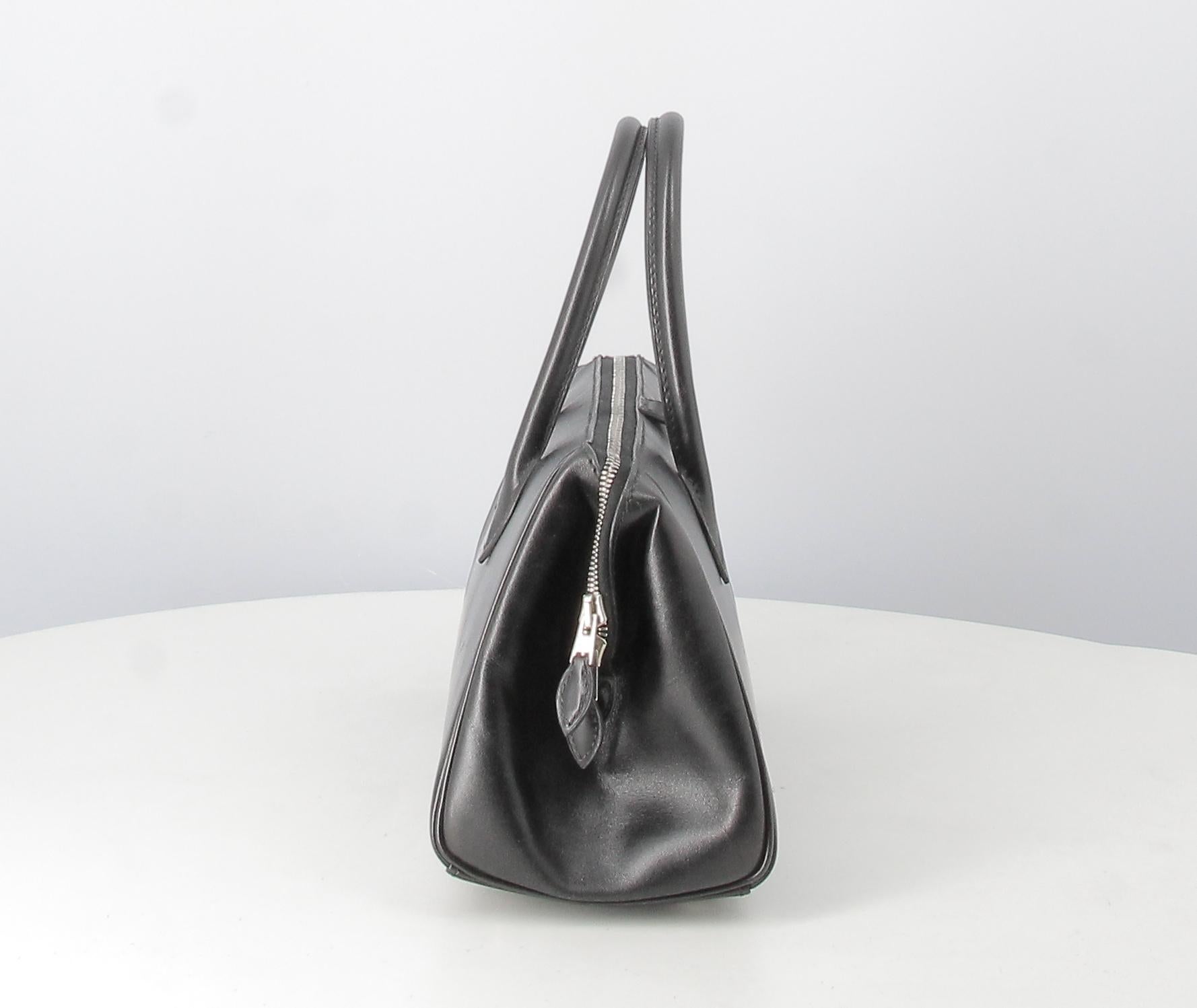 Women's Bombay Hermes Handbag Black leather  For Sale