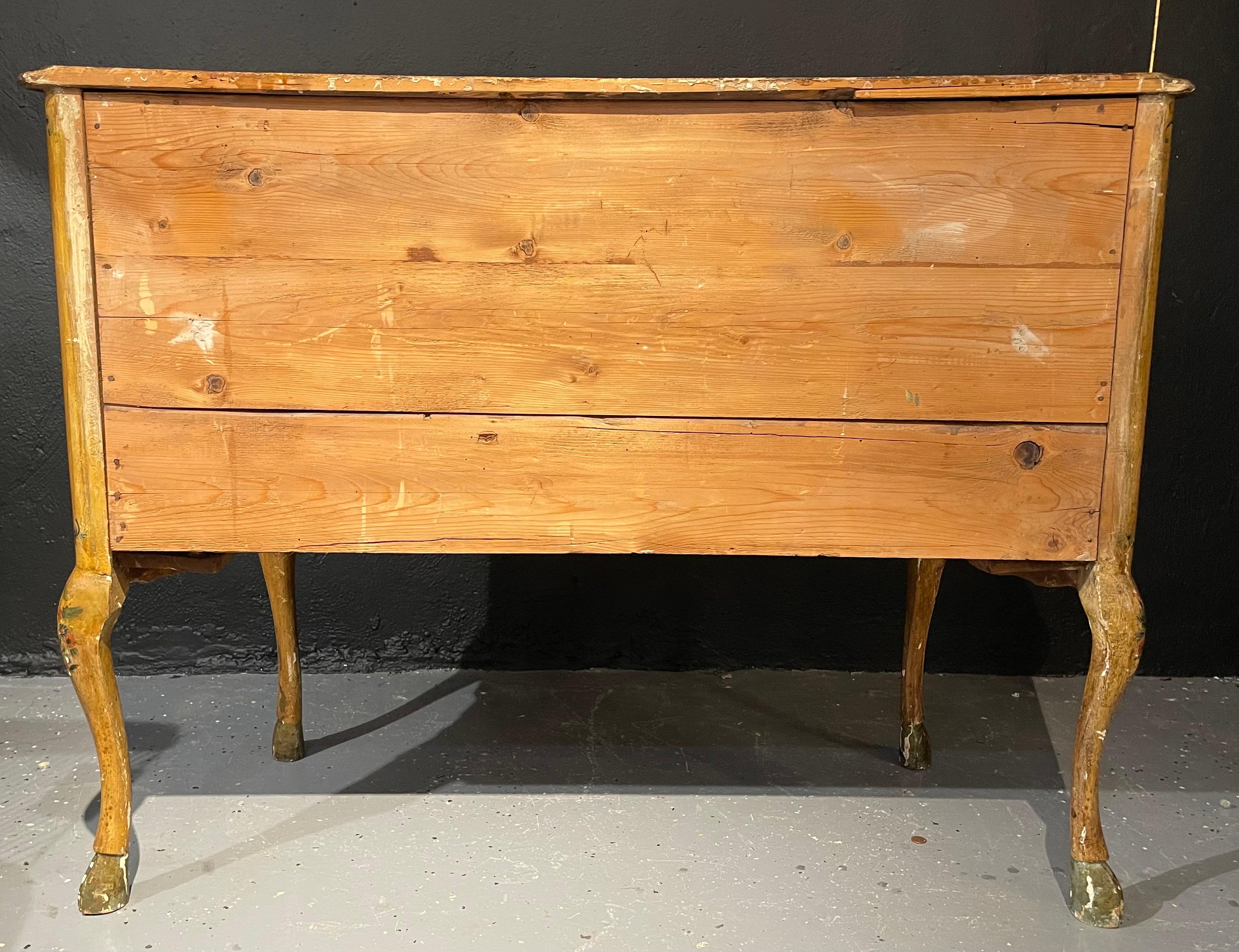 Bombay Italian Commode, Chest Dresser Paint Decorated, 18th-19th Century 8