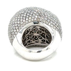 BOMBE Cocktail Ring 15.00 Carat Diamond in 18K White Gold
