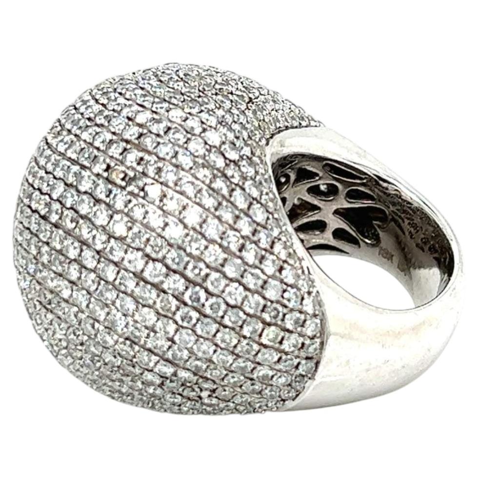 BOMBE Anillo de cóctel Diamante de 15,00 quilates en oro blanco de 18 quilates