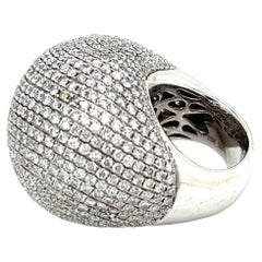 BOMBE Cocktail Ring 15.00 Carat Diamond in 18K White Gold